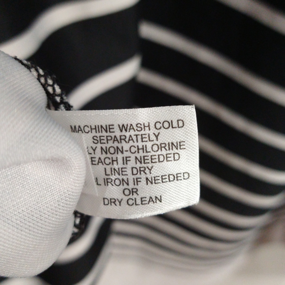 Lane Bryant sz 26W black and white striped dress - Picture 7 of 7